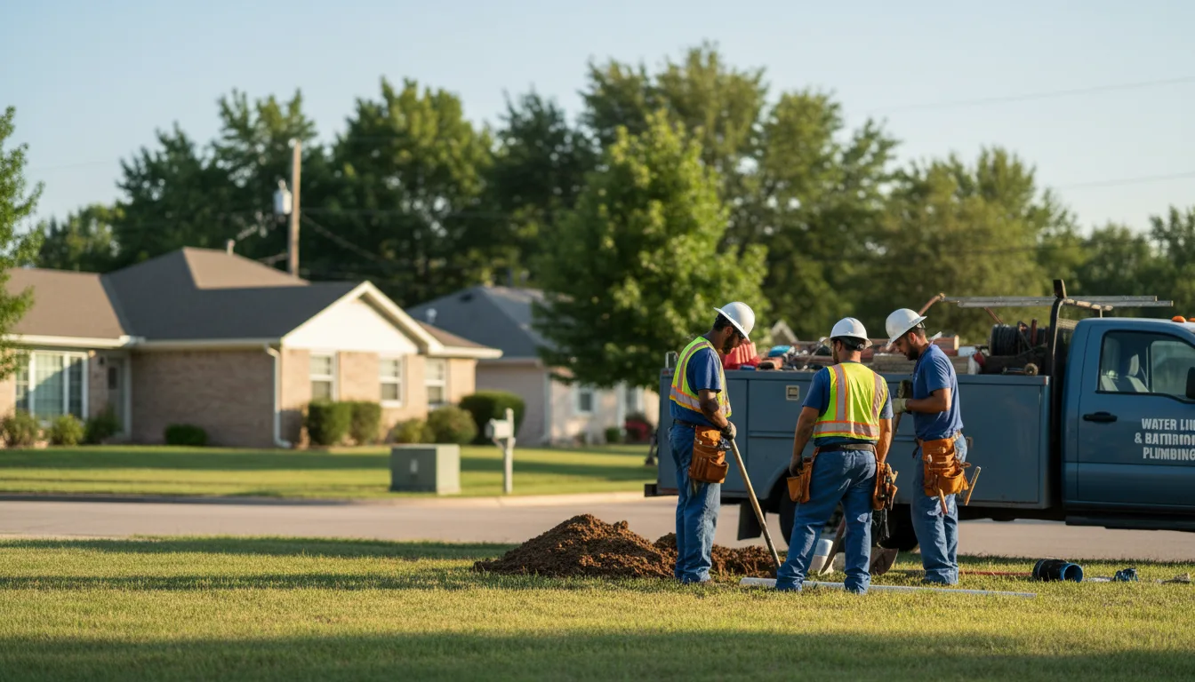 Residential water line and bathroom plumbing service in Perry, OH